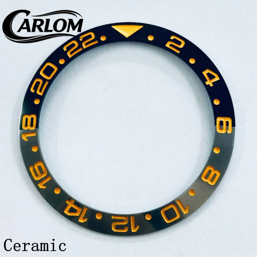 Multicolor GMT Aluminum/Ceramic Sloping Bezel Insert for 40mm Watch Case - Premium Watch Accessory