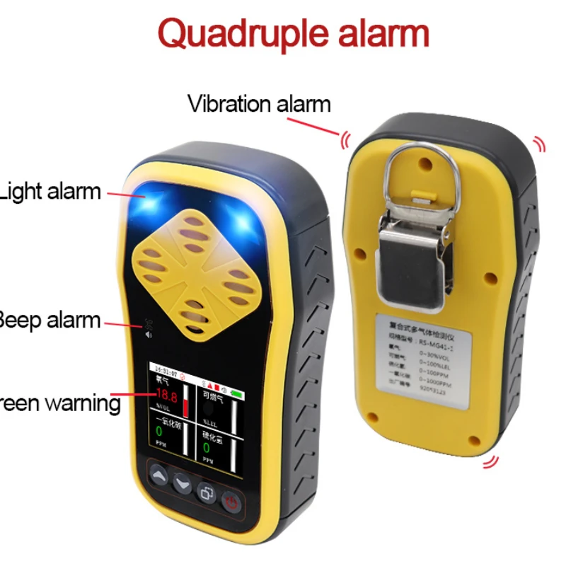 

Portable NH3 H2 H2S NO2 SO2 O3 PH3 CO EX O2 Single or Multi Gas Detector