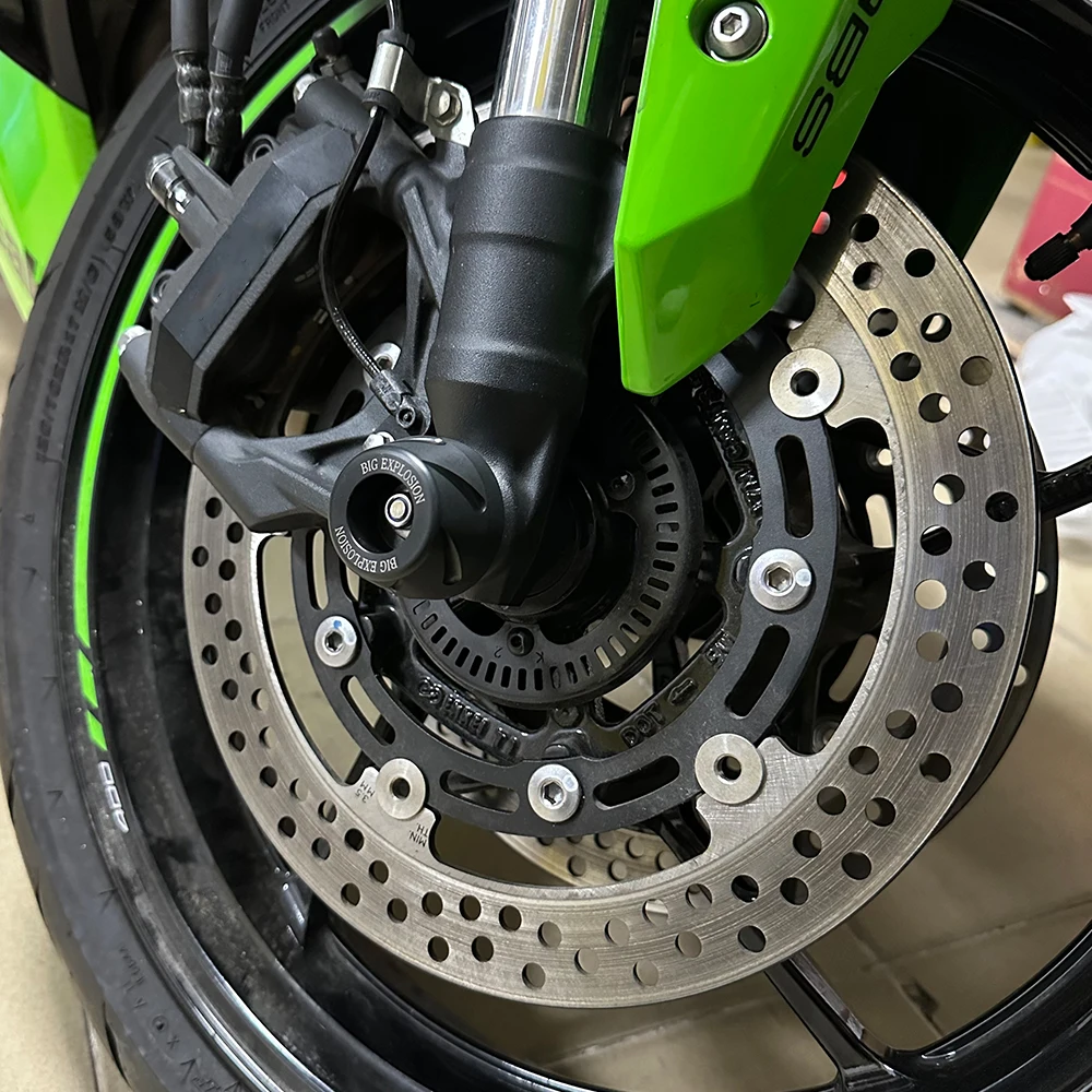 ZX10R 전면 후면 액슬 포크 크래시 슬라이더 KAWASAKI ZX-10R 2016-2020 ZX-10R SE/RR (성능)18-20 오토바이 휠 프로텍터