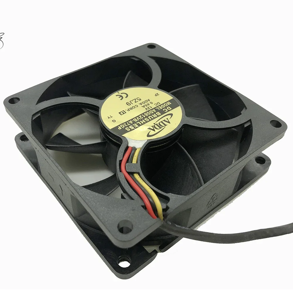 Original ADDA 8025 12V 0.65a AD0812VB-A72GP double ball large air volume cooling fan server fans