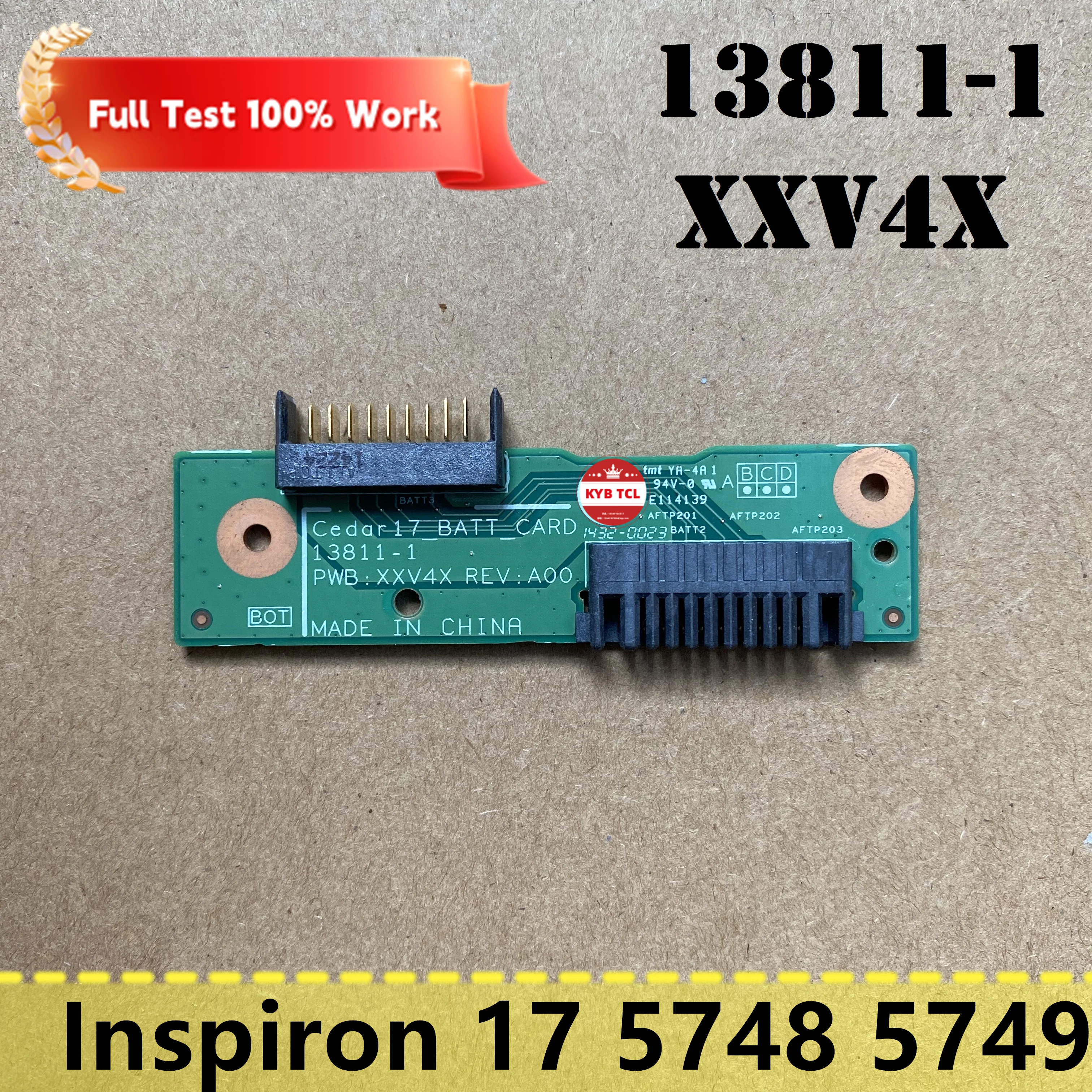 

Для ноутбука Dell Inspiron 17 5748 5749, разъем для аккумулятора, печатная плата 13811-1 XXV4X, ноутбук