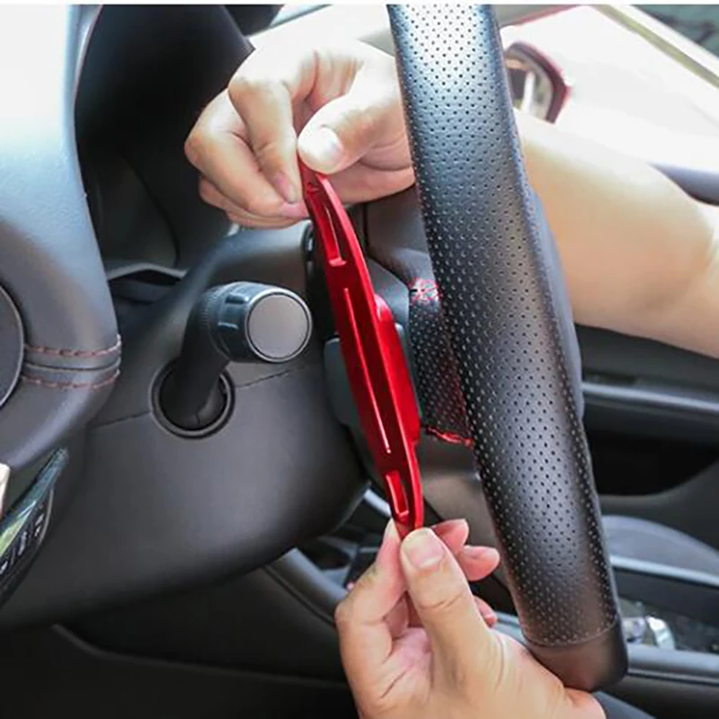 Aluminum Car Shift Paddles Steering Wheel Paddles Extension DSG Styling For Mazda Mazda3 Axela CX30 CX-30 2pcs