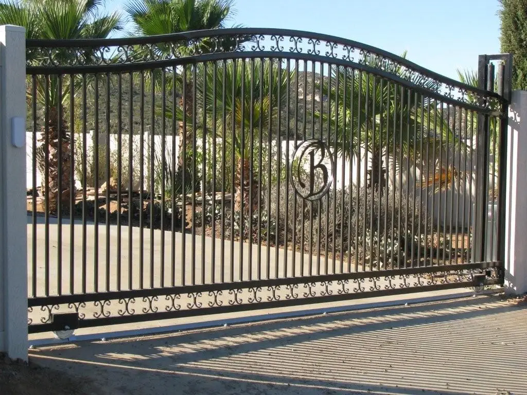 Factory Wholesale Latest Iron Gate Designs Iron Gate Lock Wrought Iron Gate 5