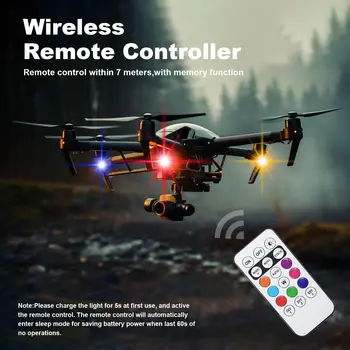 LED Lights With Remote Control 8 Colors USB LED Lights For Car Motorcycle Drone Aircraft Bike Truck Accessories For Men 6