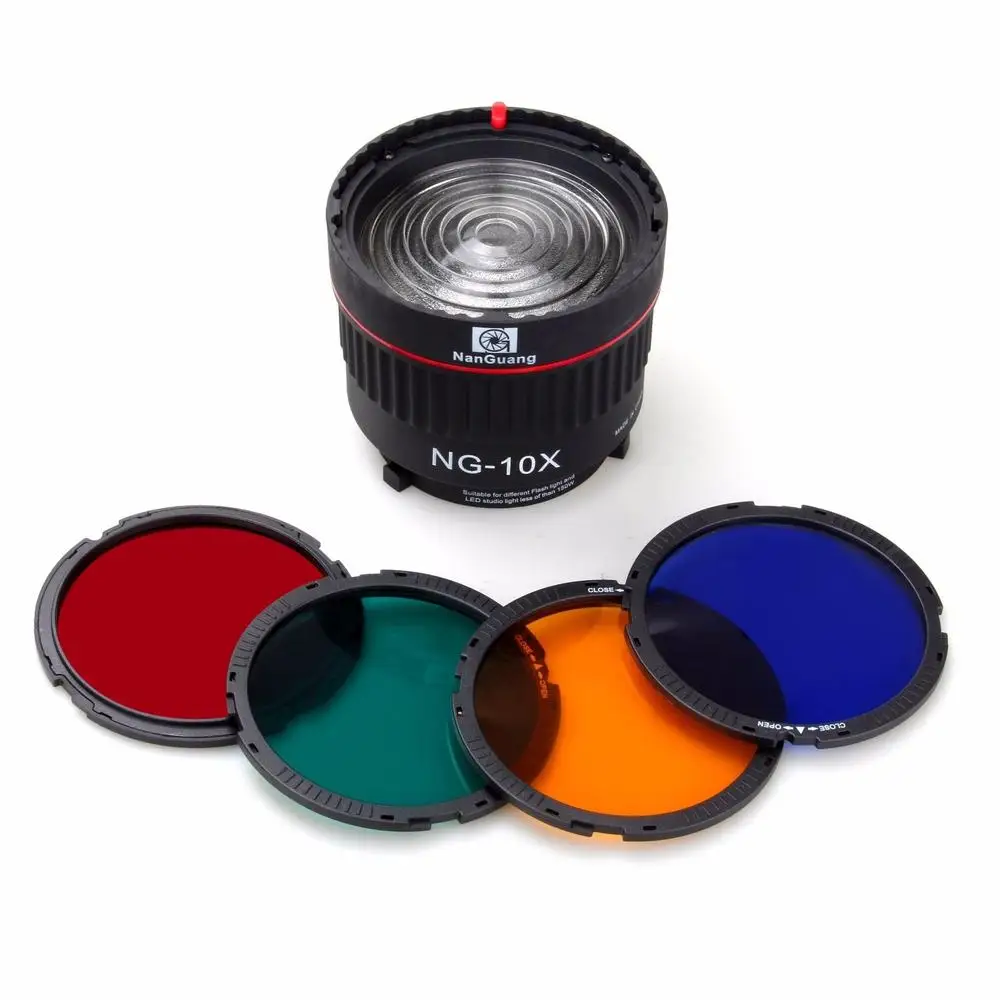 Nanguang NG 10X Fresnel Focusing Lens for LED Flash Studio Light Focus Lens Bowe