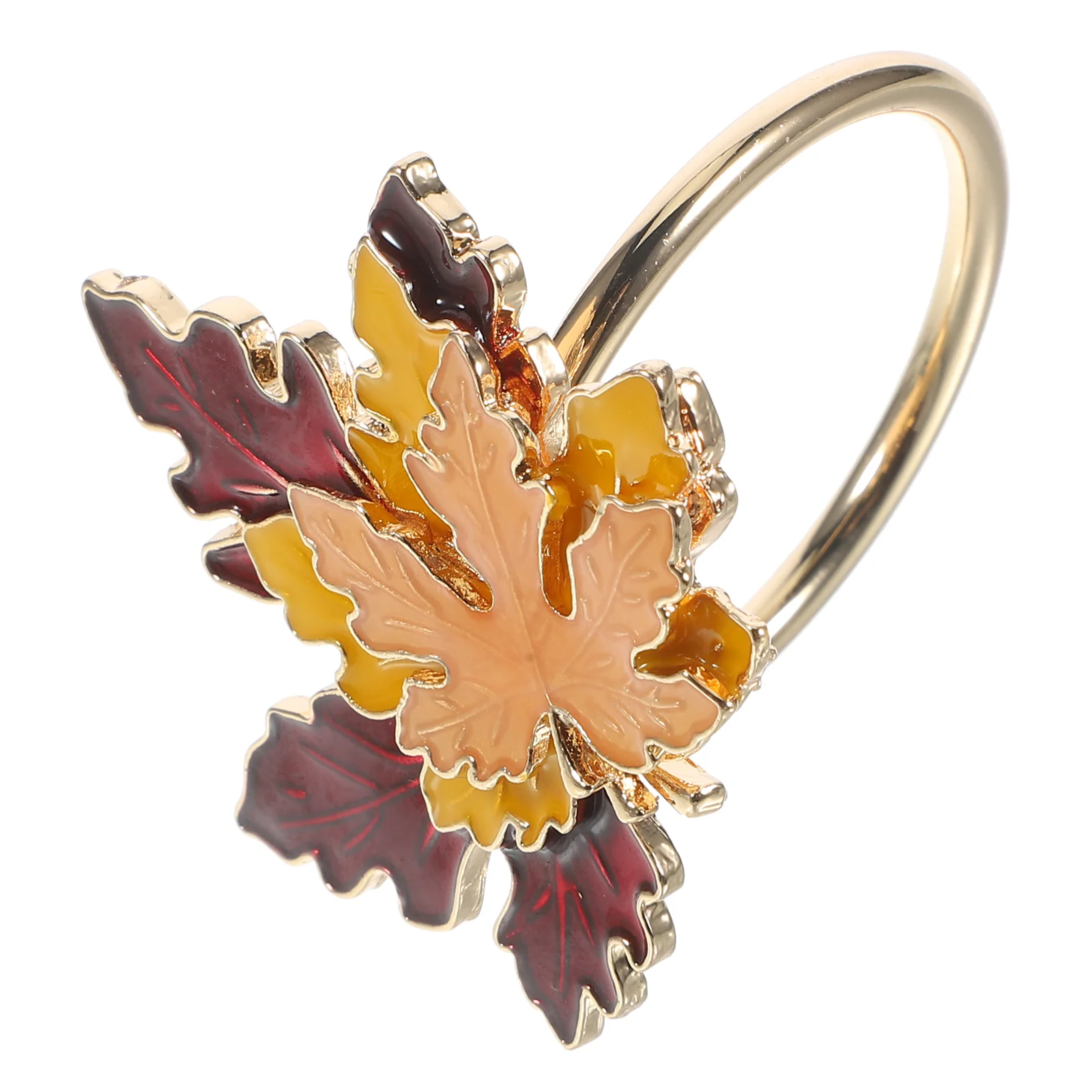 

Thanksgiving Banquet Napkin Buckle Maple Leaf Napkin Buckle for Dining Table