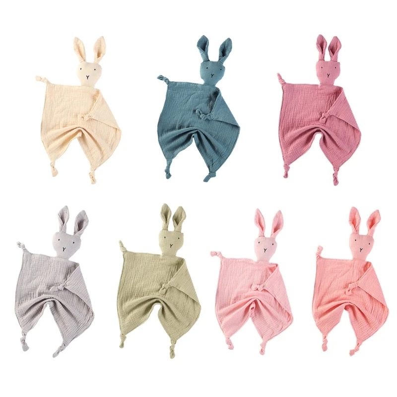 

Rabbit for Doll Appease Towel Comfort Sleeping Cuddling Toy Baby Soothe Blanket Soft Gauze Bibs Teether Burp Cloth