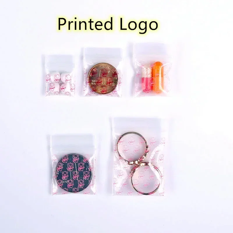 Color Zipper Bag Small Pink Pig Multi Sizes Clear Self Sealing Zip Lock Bags Gift Jewelry Mini Pouches Plastic Packaging Pouch 6