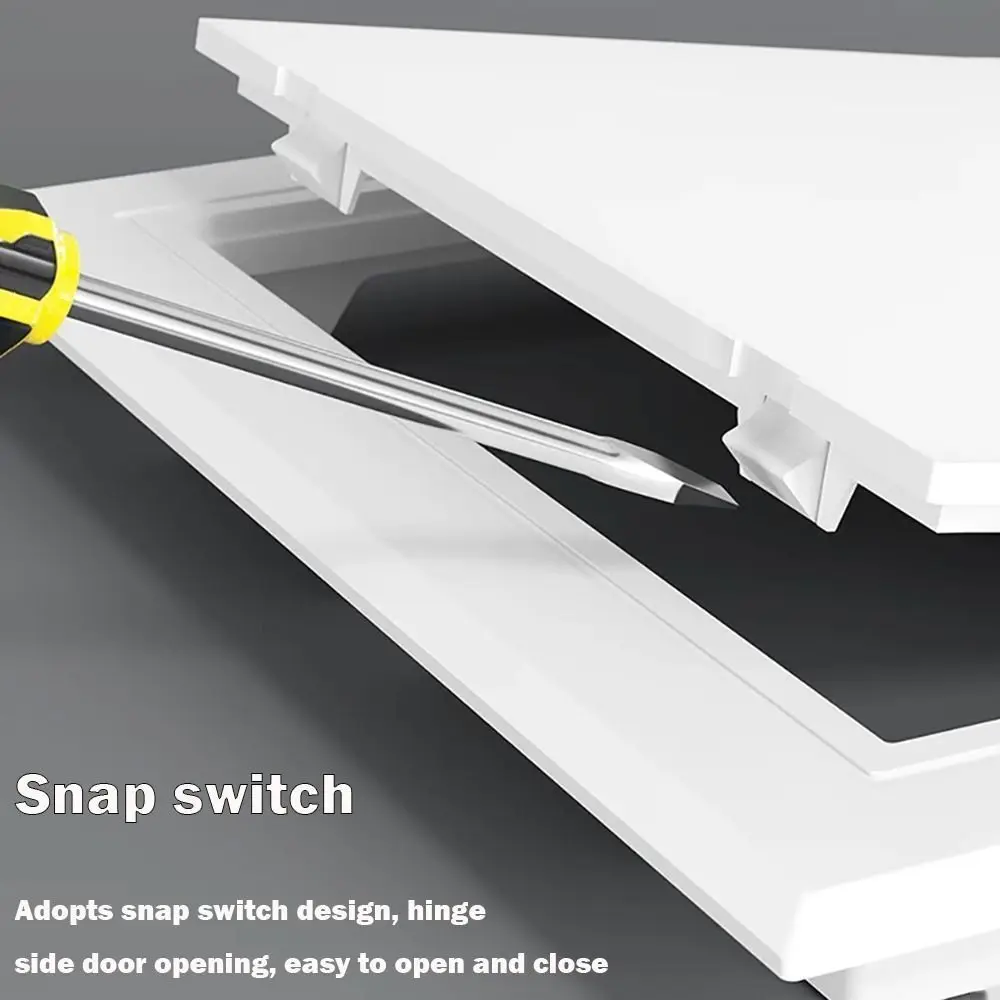 Mew White Access Panel Door Plastic Self-adhesive Inspection Hole Hinged Access Hatch Doors Wall Ceiling