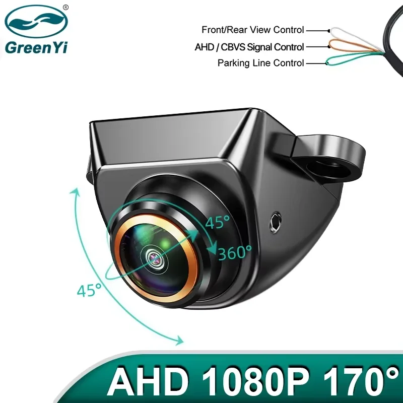 GreenYi AHD 1080P Rear View Camera360 Degree Adjustable Fisheye