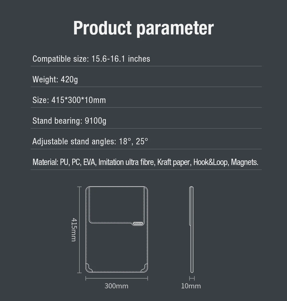 Nillkin para Macbook Pro 16 Polegada Multifuncional Protable Luva do Portátil para Macbook Pro 15 Case para Macbook 15.6 16.1 Polegada Capa - Imagem 2