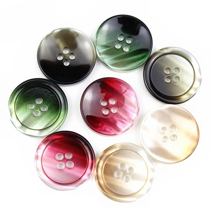 Vintage Set of Four 40mm Natural Mother of Pearl Buttons. 