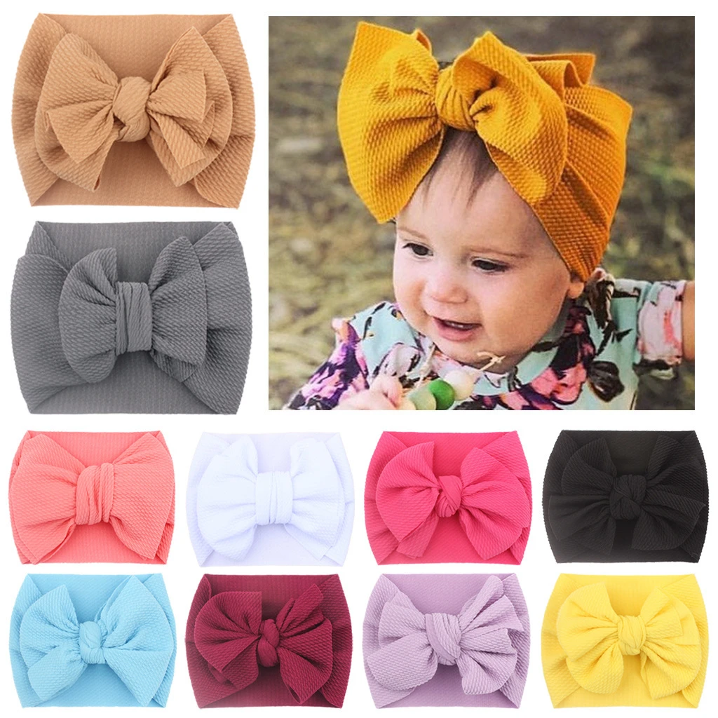 1 Piece Baby Girl Headband Infant INS Hair Accessories Bows Newborn Headwear Elastic Gift Toddler Bandage Ribbon Soft Bowknot Baby Accessories discount