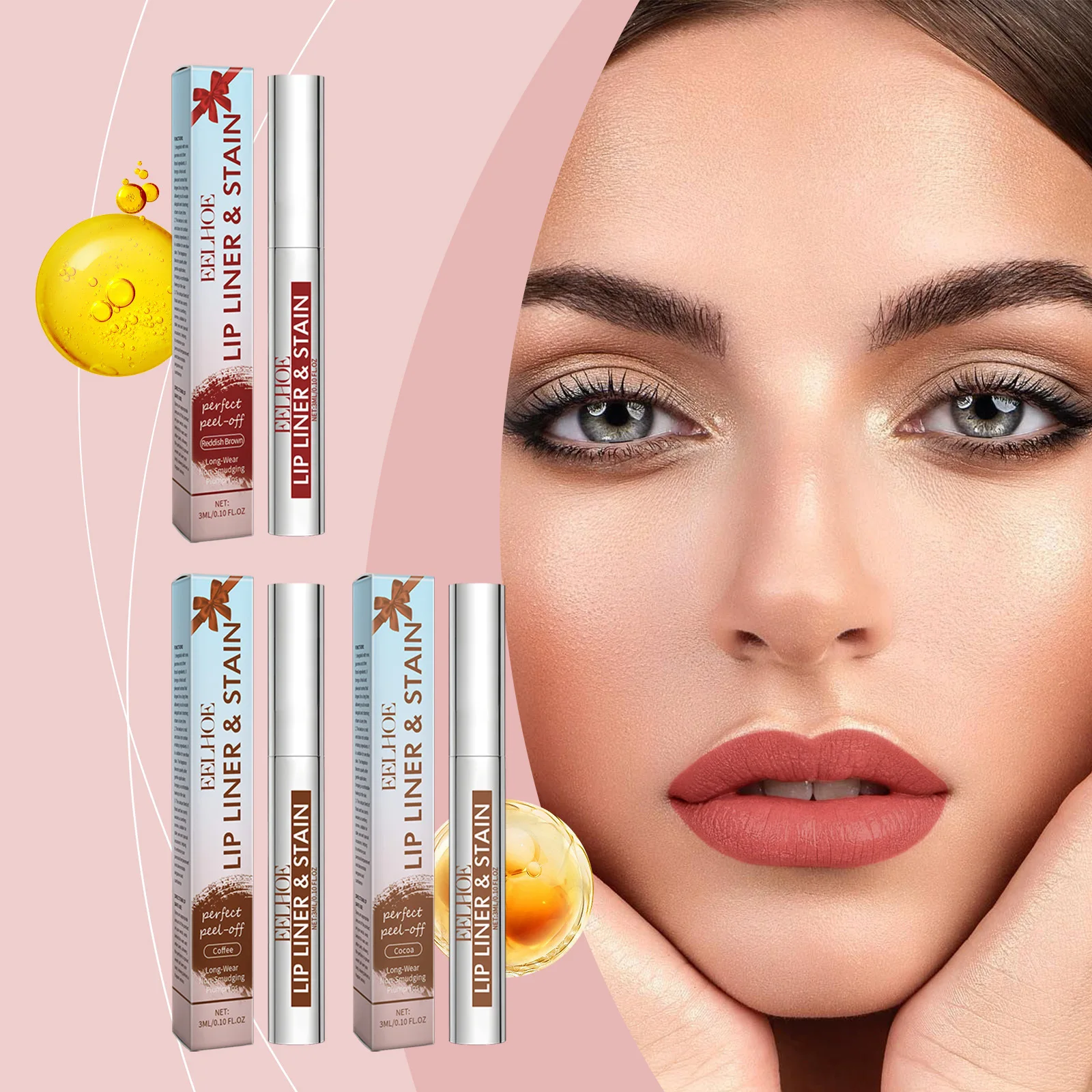 Waterproof Lip Liner Stain Tattoo Long Lasting Makeup Peel off Tattoo Lipgloss Hydrating Matte Lip Peel off Lipliner Cosmetics 4
