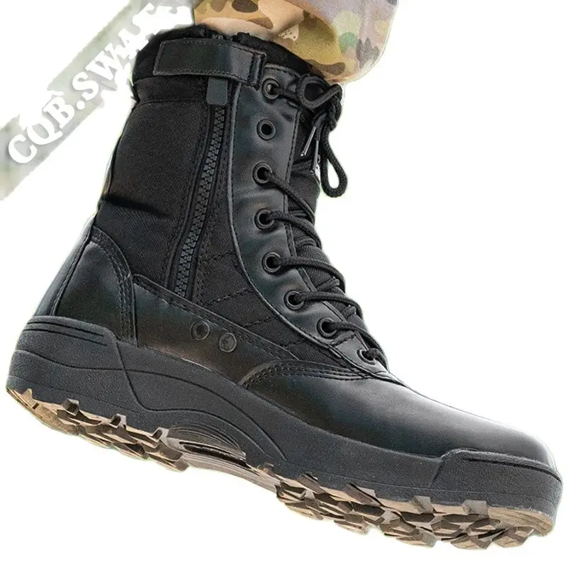 Autumn high top breathable Combat Boots Men's tactical desert land as training wear resistant mountaineering boots