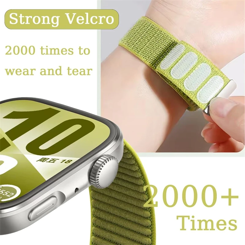 Breathable Braided Nylon Loop Strap - Comfortable Watch Band  Accessories