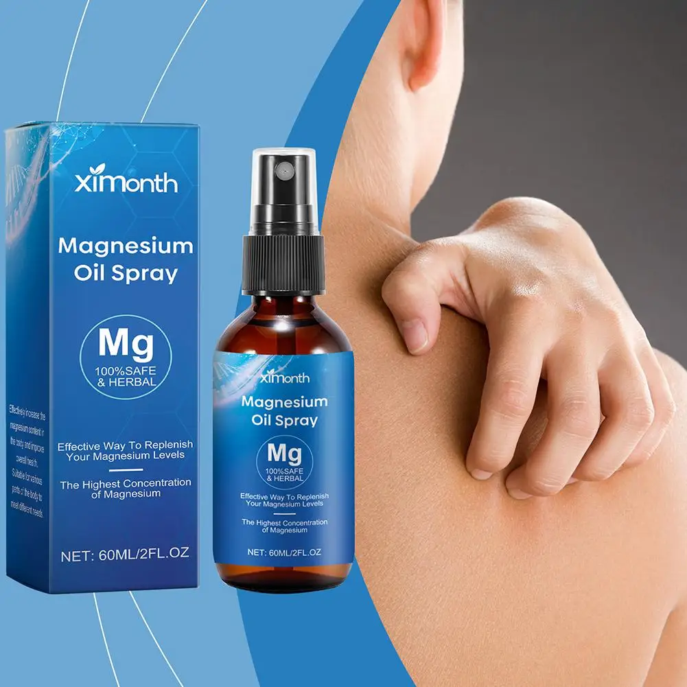 Magnesium Oil Spray Pure Non-GMO Relieve Muscle Pain Skin Care