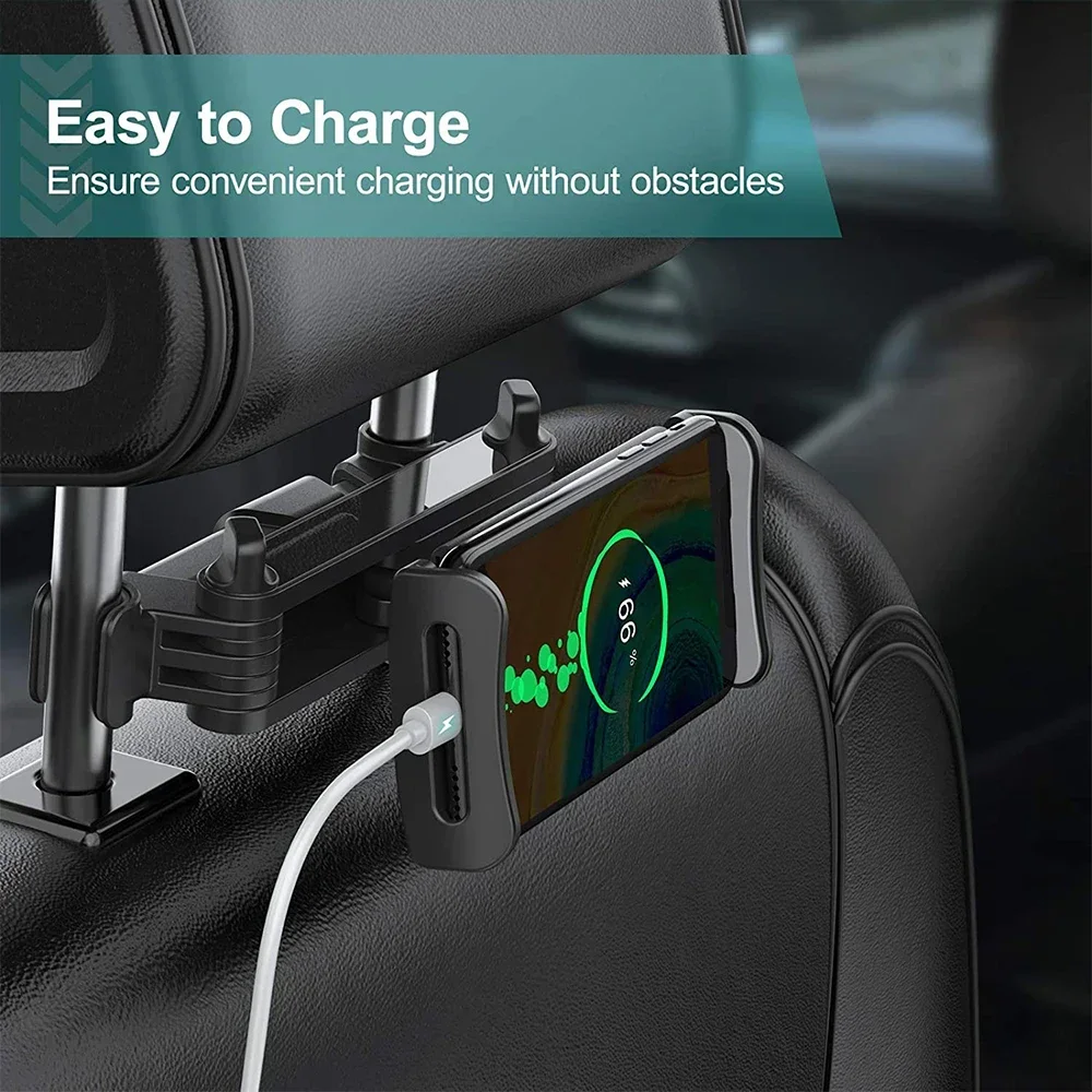 Phone Holder Telescopic Car Rear Pillow Tablet Rotating Car Seat Rear Stand Headrest Bracket for 5 13 Inch Phone Tablet
