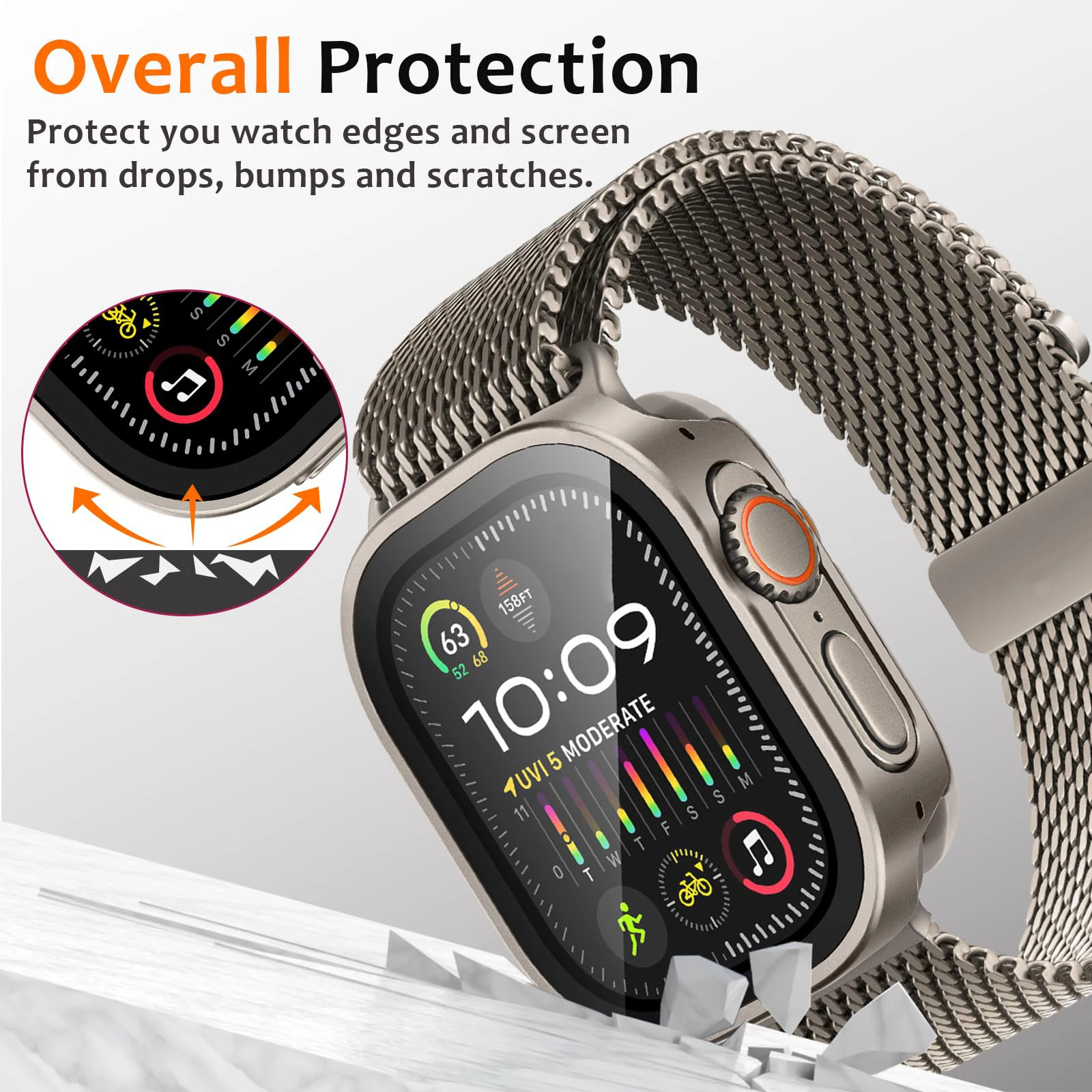 Wasserdichtes Aluminiumgehäuse für Apple Watch Ultra 3/2 49mm 46mm 45mm 44mm Metall-Vollschutz für iWatch Serie 11 10 9 8 7 6 SE – Detail 5