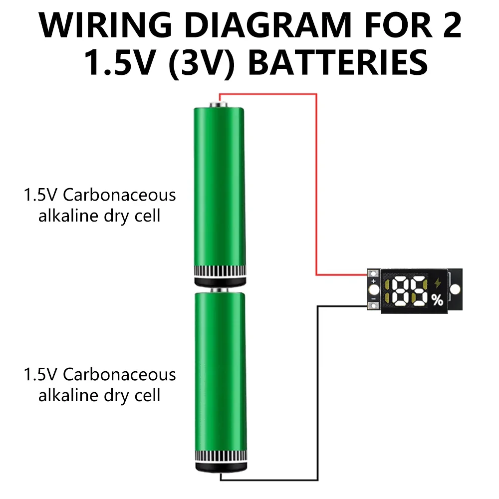 A/AA/AAA 1.5V 3V 건전지용 미니 배터리 잔량 표시 모듈 정확한 백분율 표시 모듈 저전력 배터리