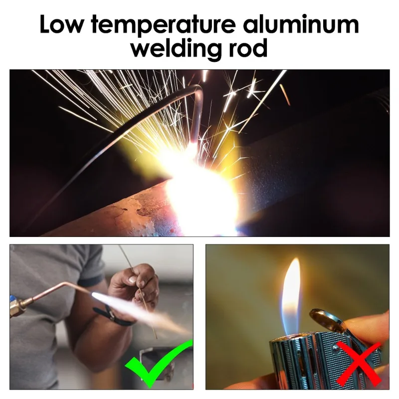 Aluminum Welding Rod Aluminum Alloy Easy Melt Welding Rods Multi-purpose Repair Solder Rod Repair Agent Kits for Welding Alloy