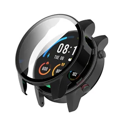 High-Performance 22mm Silicone Watch Band with Protective Case for Smartwatches (Black case)