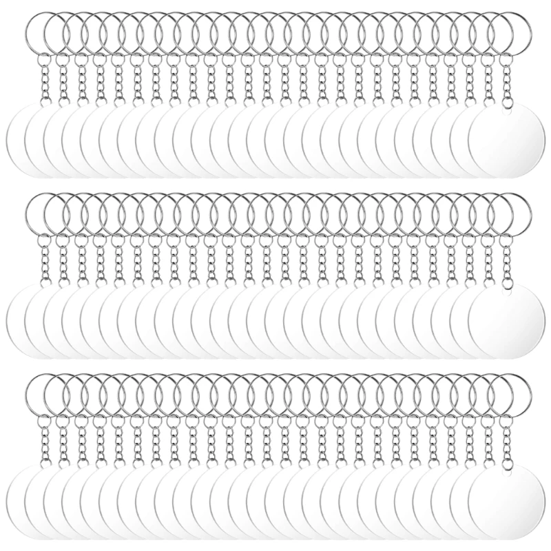 96pcs-Acrylic-Keychain-Blanks-Keychains-for-Vinyl-Kit-with-Acrylic ...
