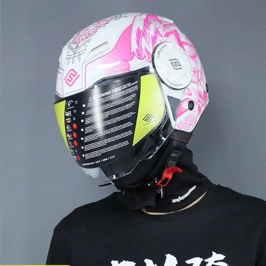 thumbnail image 1 of FASEED-729 Casco de motocicleta de doble lente para scooter, locomotora eléctrica 3C para hombres y mujeres que viajan en verano en las cuatro estaciones., 1 of 5