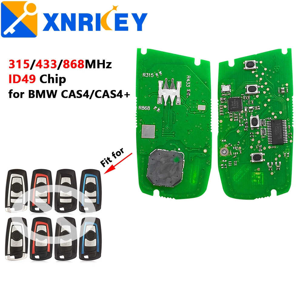 XNRKEY Car Remote Key PCB For BMW 5 7 F Series X5 X6 F20 F21 F30 F31 CAS4 CAS4+ ID49 PCF7945P Chip 315 434 868 Keyless Entry