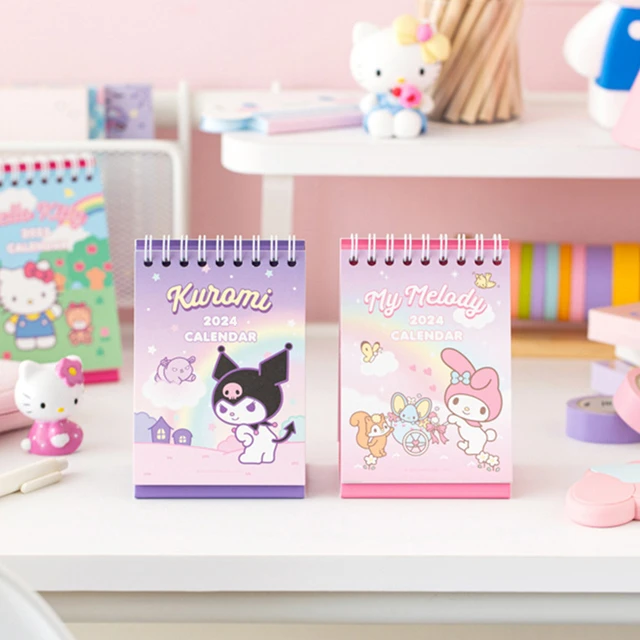 2024 Anime Sanrio Desk Calendar Hello Kitty Desktop Ornaments Calendar  Daily Scheduler Table Planner New Year Christmas Gift - AliExpress