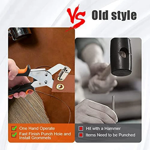 Pinza Occhielli HAPDEN - Set Professionale 6mm E 10mm Con 200 Occhielli - Foto 10