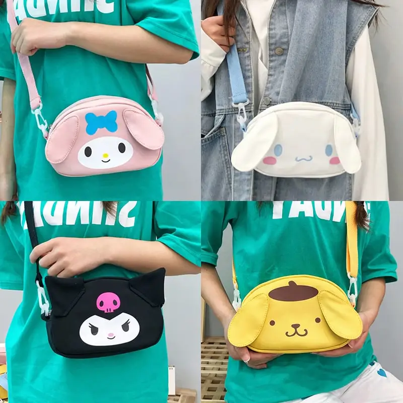 

Sanrioed Сумочка Hello Kitty Kawaii аниме Melody Kuromi Cinnamoroll Pu водонепроницаемая Мини косметичка для путешествий тоут подарок на день рождения