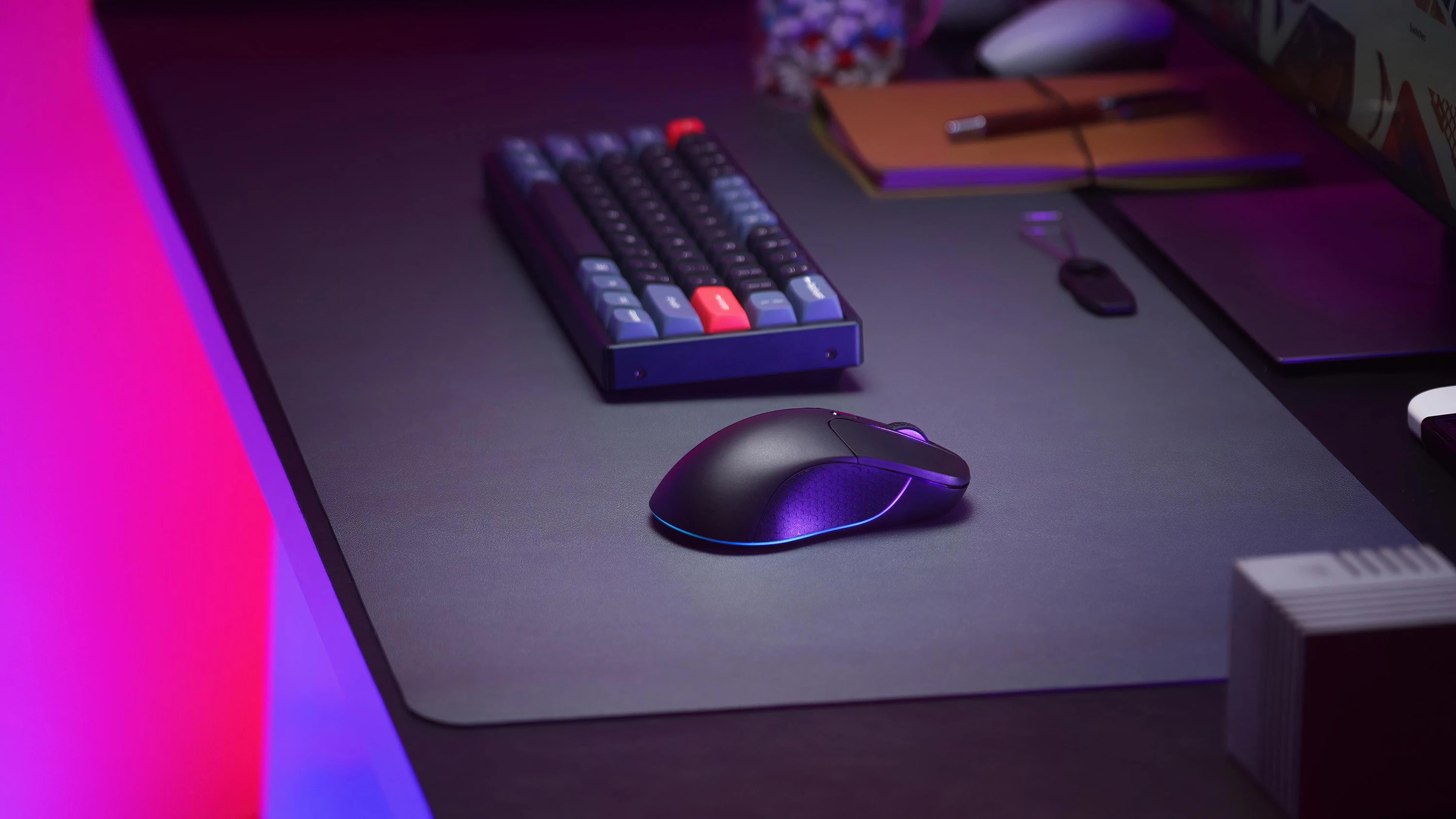 Keychron-mouse Óptico sem Fio Ratos com Fio tipo c m3 2.4ghz Bluetooth - Imagem 2