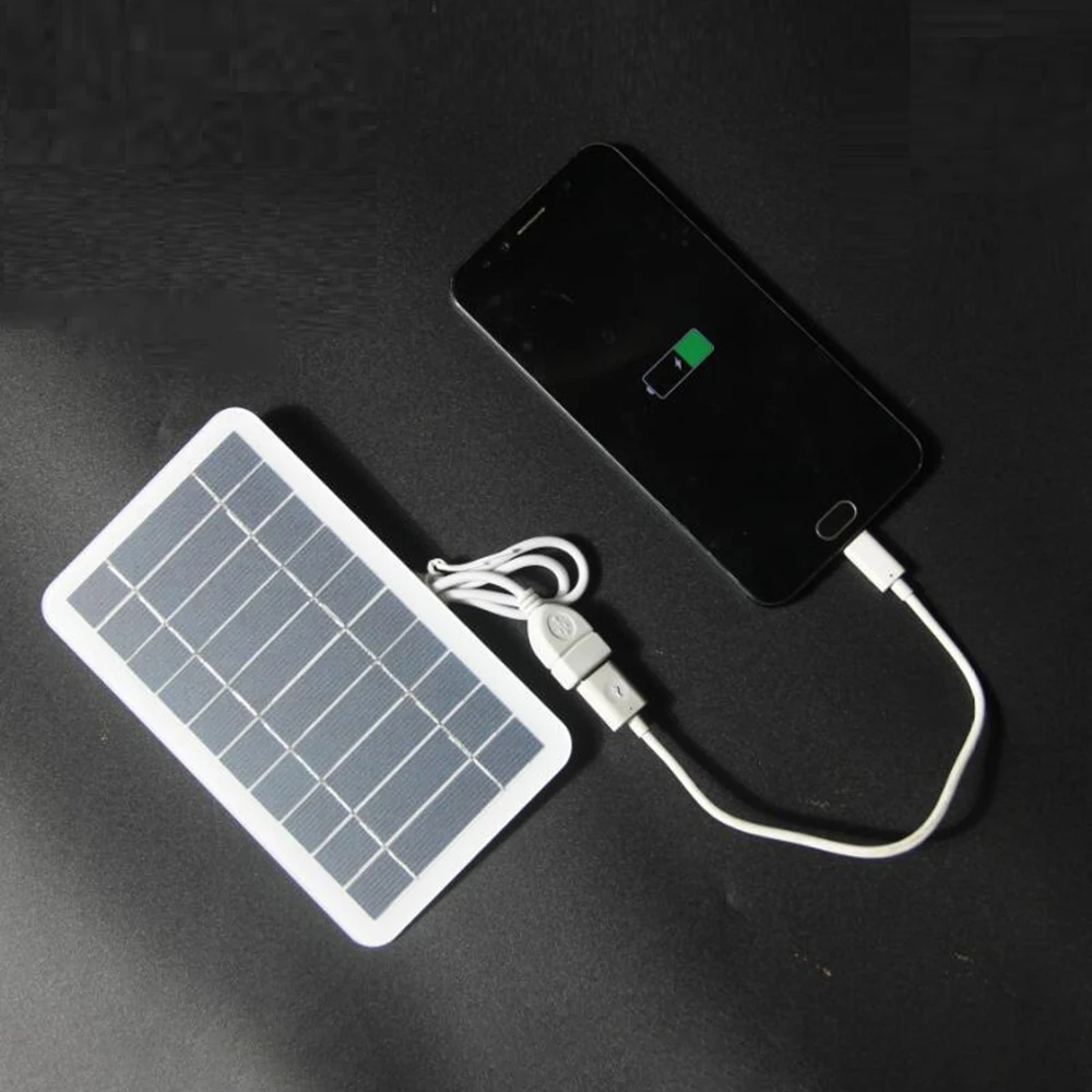 5V 2W Solar Panel Output USB Outdoor Portable Solar System Mobile Phone Chargers solar panel battery module generation board solar panel kit foldable solar charger