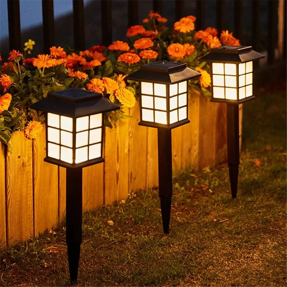 

2/10Pcs Outdoor Solar Lawn Lamp Garden LED Night Lights Spotlight Pathway Landscape Retro Underground Decor Street Light