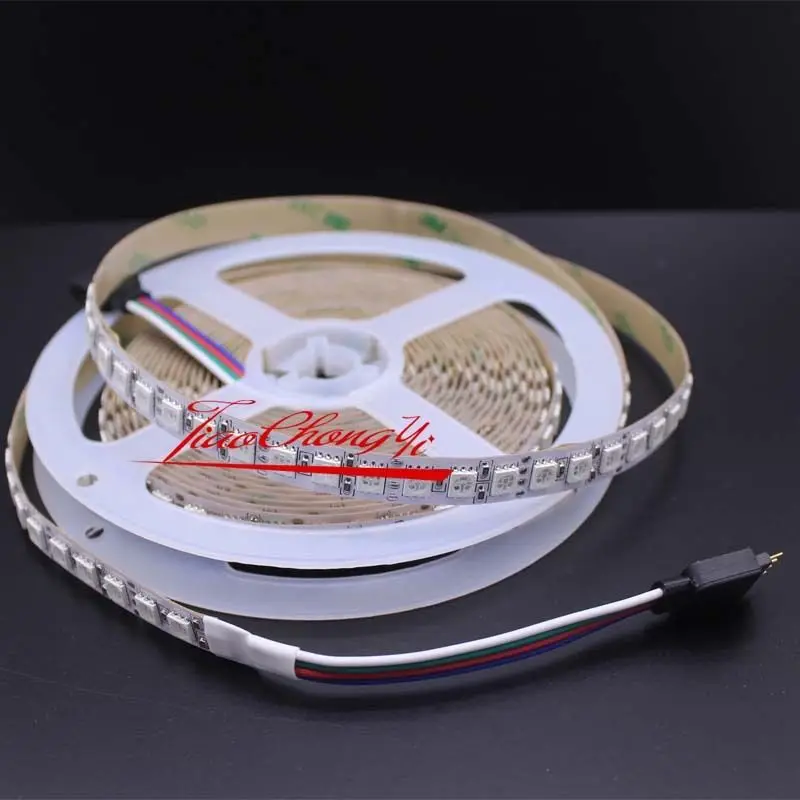 

DC 12V 5M 16.4Ft 5050 RGB LED 120LEDs/m 600LEDs Strip light Flexible Light Non-waterproof IP20