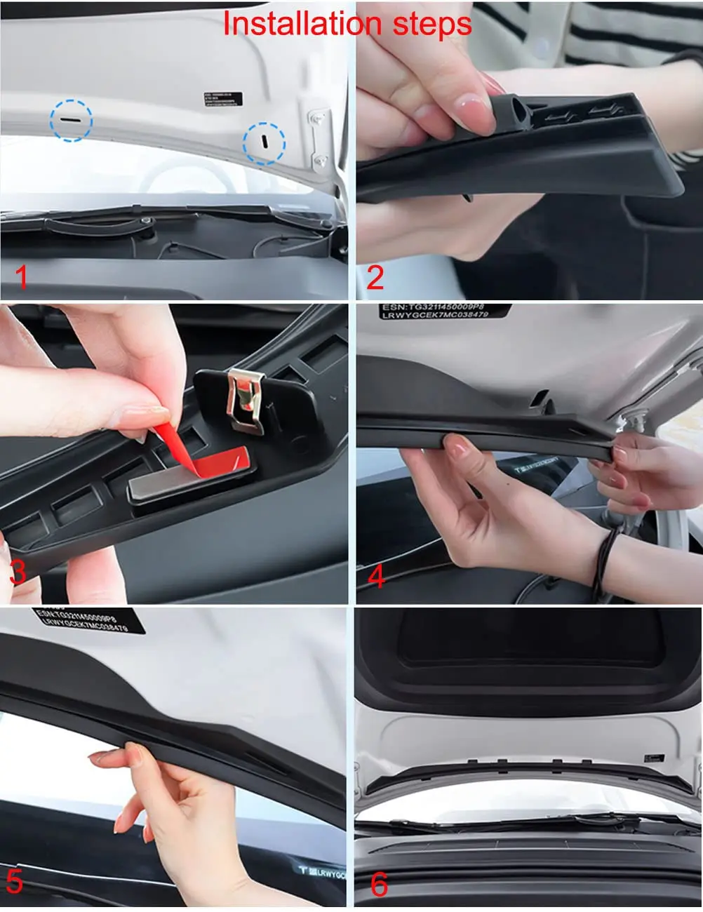 Hood Water Strip For Tesla Model 3 Y Front Chassis Cover Model3Y Water  Strip Air Inlet Protective Cover Modification Accessories - AliExpress