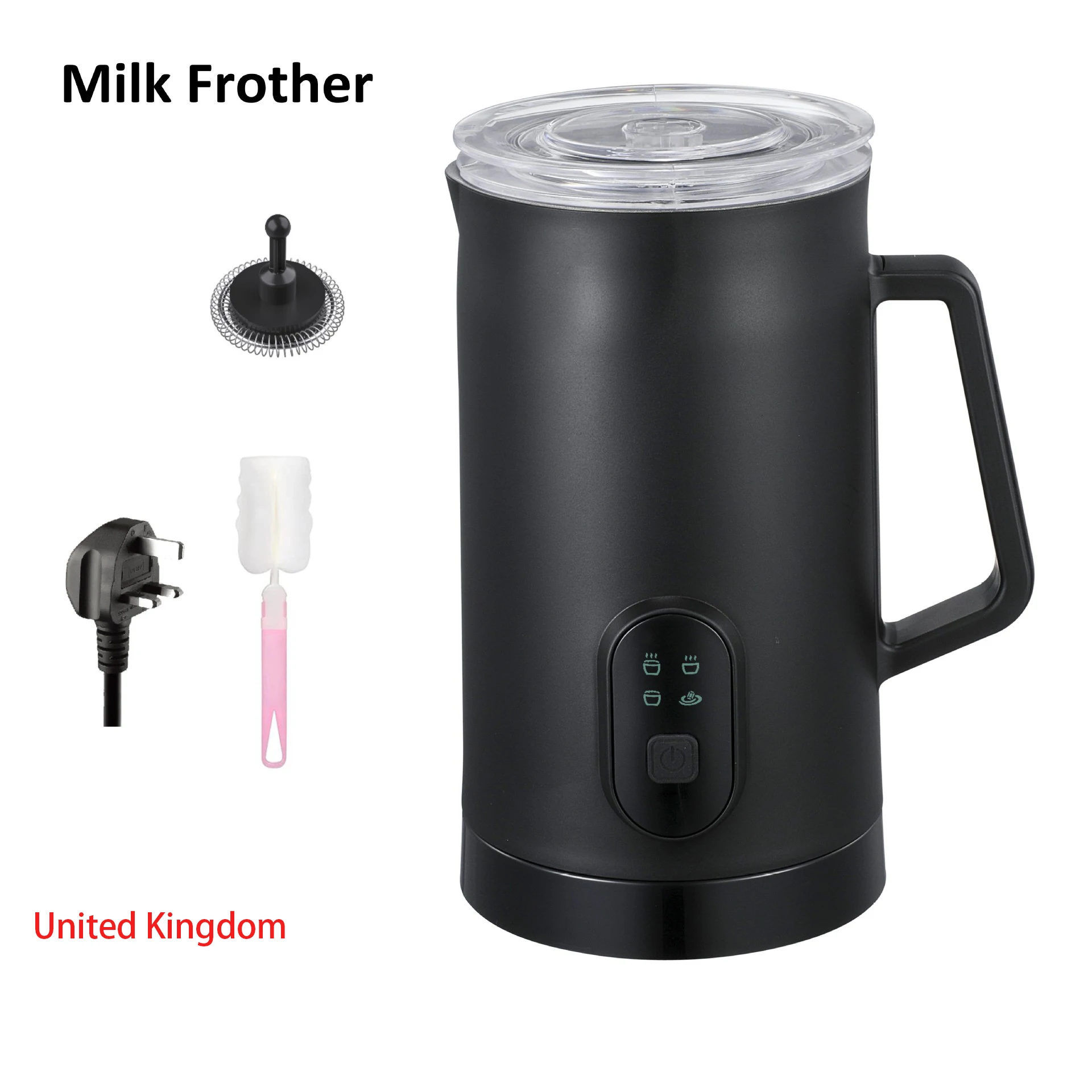 4 in 1 Electric Milk Frother Hot Cold Steamer Foam Maker 580ML