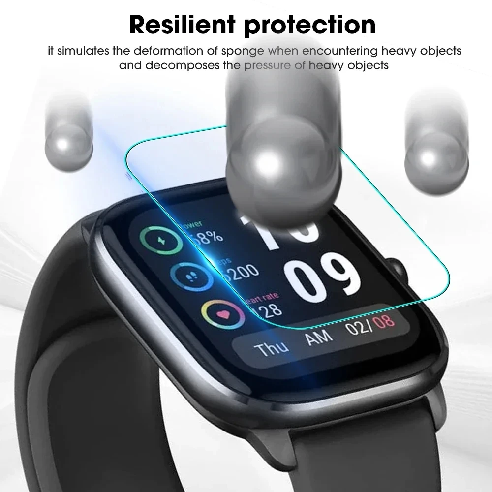 Diruite 4 Pezzi Vetro Temperato per Xiaomi Smart Band 8 Pro Pellicola Protettiva,HD Senza Bolle Antigraffio Pellicola Protettiva