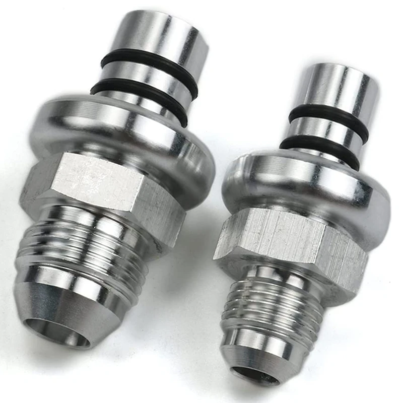 2PCS Fuel Rail Adapters AN6 Adapter+AN8 Adapter Kit For Ford Mustang