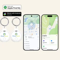 Stylish PU Leather Key Finder and Locator Keychain with Anti - Lost Tracking - 8.5 cm (2 PCS White A)