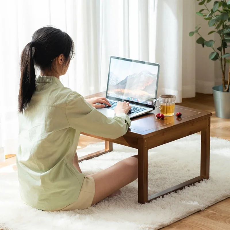 Eco-friendly Varnish Bamboo With Drawer Bay Window Low Tables Japanese Sitting Small Coffee Table Home Old-fashioned Kang Table