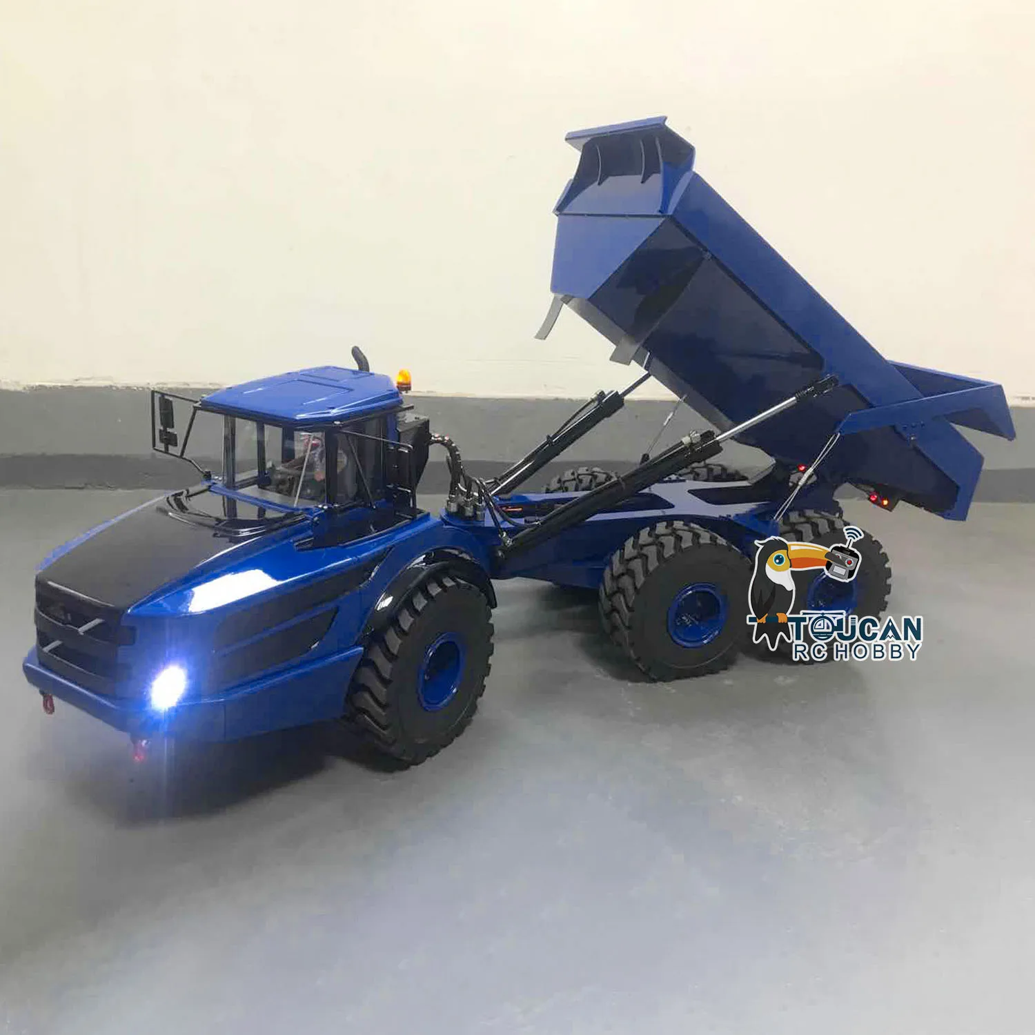 XDRC Toucanhobby Painted Remote Control Dumper RC Hydraulic Articulated Truck 1/14 6X6 Car Model 4