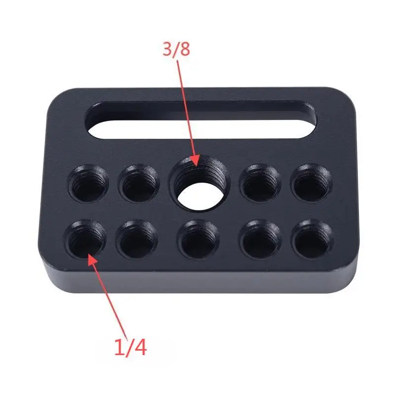 Used for installing cheese board camera cage on guide rail block 1/4 inch 3/8 inch porous connection quick installation board camera tripod plate,camera mount plate,camera base plate