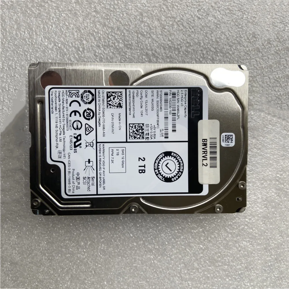 Dell  ϵ ũ 2T SAS 12G 7.2K 2.5 ġ TMVN7 0TMVN7 , 2TB