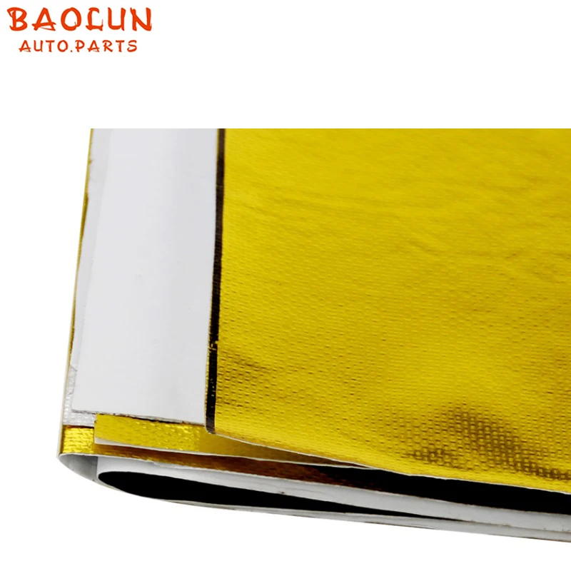 

BAOLUN High Quality Universal Self Adhesive Reflect A Gold Heat Wrap Barrier 39” x 47 For VW Passat F A4 B7 1Mx1.2M