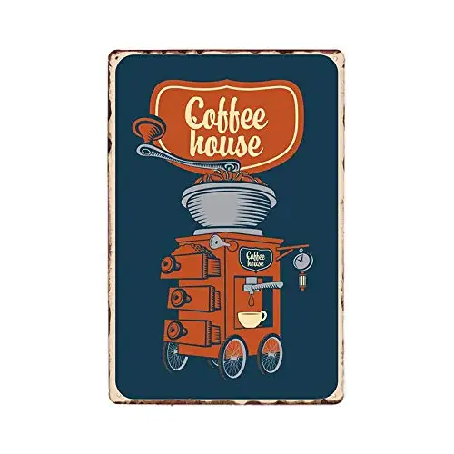 8x12 Inch Retro Metal Coffee Theme Metal Tin Signs Cafe Shop Plaque Vintage Bar Pub Wall Decorative Poster Home Decor aasd-09 retro poster feel the burn tattoo metal painting retro beauty woman audrey hepburn tin signs wall bar home hotel decor poster