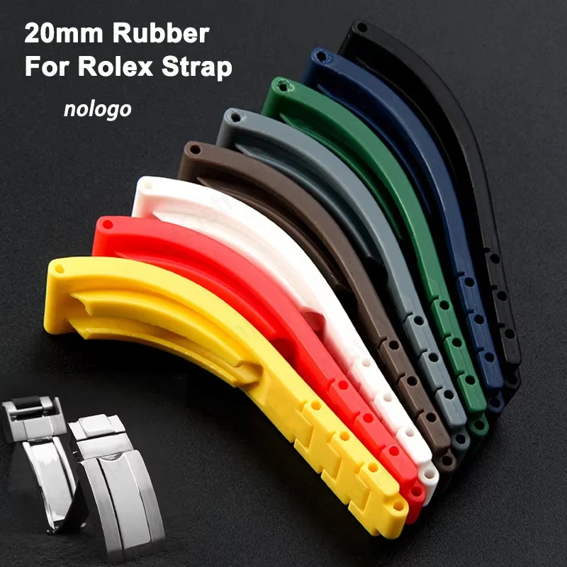 Premium 20mm Rubber Watch Strap with Stainless Steel Buckle