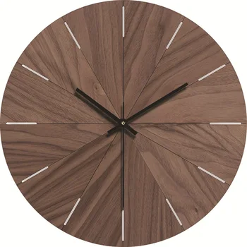Simple Silent Wooden Wall Clock – American Style Home Décor 1