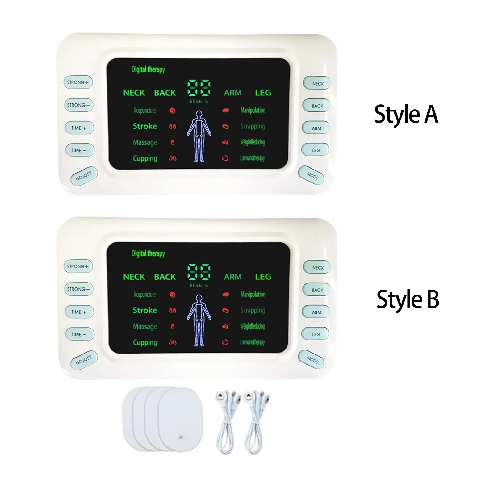

Electronic Pulse Massager Multi Modes Tens EMS Unit Dual Channel Timer Function Portable Muscle Massager Gift for Mom Dad